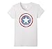 Women's Patriotic USA America Flag Star Captain Distressed t-Shirt Small White