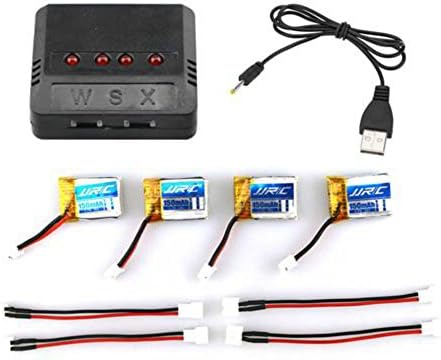 HobbyBuying - H36-0001 3.7V 150MAH Battery 4 in 1 Charger Conversion Cable for JJRC H36 Eachine E010 NIHUI NH010