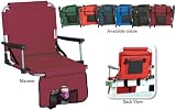 Portable Stadium Seat With Arm Rests & Pockets - Maroon