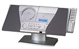 Elta 2434 N Kompaktanlage (CD-Player, Kassettendeck, PLL-Tuner, 200 Watt PMPO Lautsprecher, Digitaluhr mit Weckfunktion) silber
