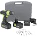 Kawasaki 840110 Black 19.2v 20pc Cordless Drill Set with Extra Battery