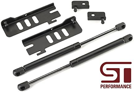 Ford Mustang Bolt on Hood Strut Kit - Black 2015 - 2016 All Models GT, V6, EcoBoost