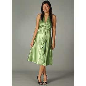 Plunging V-Cut Halter Formal for Bridesmaid Formal Prom