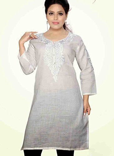 (ジャヤヤマラ)Jayayamala Grandedチュニックは、Vネックでホワイト素材はコットンWearの