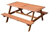 A Frame Picnic Table - Wooden Garden Bench with Table