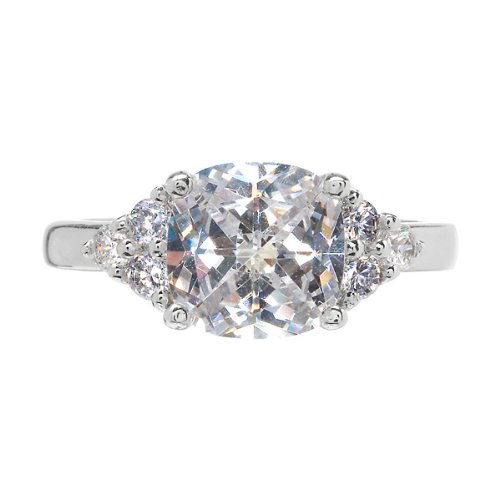 Millie's Rose Cut Engagement Ring - Faux Diamond CZ