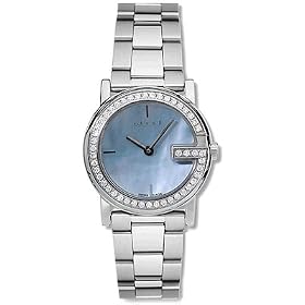 Click here to buy Gucci Watches Gucci Series 101 Ladies with Diamond Bezel and Blue Mother of Pearl WoMens Watch by Gucci.