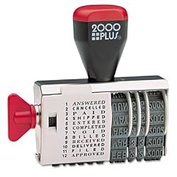 Cosco - 2000 Plus Dial-N-Stamp Phrase Dater, Type Size 1-1/2 Cos010180