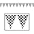 100 Ft Nascar Daytona Checkered Flag Banner Black White Pennant Party