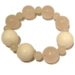 Dolomite Bracelet 01 Stretch 16mm Rose Quartz White Pink Gemstone Crystal Healing Chunky