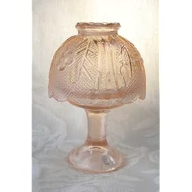 Candleholder Pink Glass with Shade by DREAM HOME DECORATING