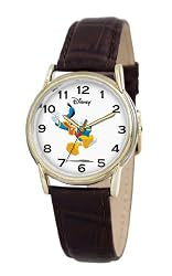 Disney Men's D063S003 Donald Duck Brown Leather Strap Watch