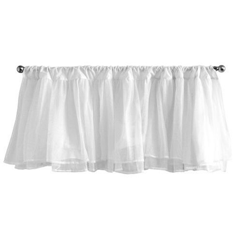 Tadpoles Layered Tulle Window Valance in White