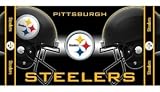 Pittsburgh Steelers Beach Towel Featuring Colorfast Team Graphics Fiber Reactive Printed