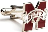 Cufflinks Inc Men's Mississippi State Bulldogs Cufflinks Maroon/White