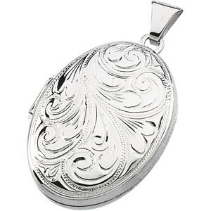 Sterling Silver Oval Shaped Locket