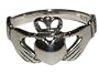 Silver Celtic Irish Claddagh Ring