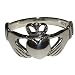Silver Celtic Irish Claddagh Ring Size I