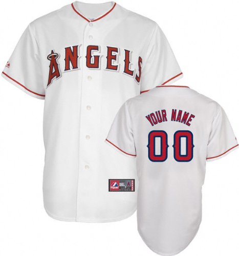 MLB Men's Los Angeles Angels of Anaheim Replica Jersey Personalized (White, 48/X-Large)