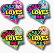 DAZZLE STICKERS JESUS LOVES 120/PK