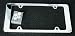 Wide Side Plain Chrome License Plate Frame