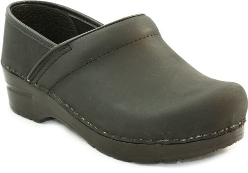 Sanita Women's Professional Oil Clog,Black,38 EU (US Women's 7.5-8 M)
