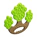 Mombella® Food Grade Soft Silicone Apple tree teether, for babies 3M+, 3 colors availanble-Green