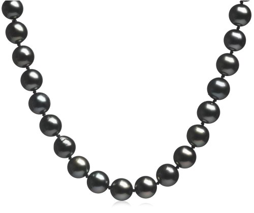 18k White Gold 8-9mm Tahitian Pearl Strand Necklace, 18