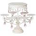 White and Pink Beaded Multi Cake Stand