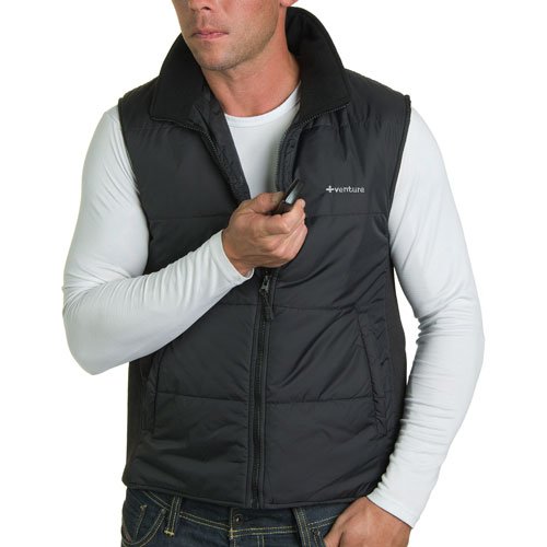 !CompareVenture Heat Men's 12V Elite Heated Nylon Vest (Black X-Large) - MetachCatarr