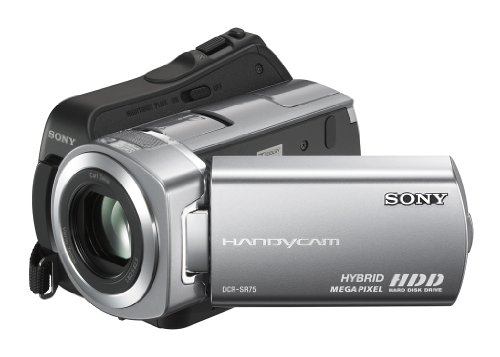 Sony DCR-SR75 Camcorder (Flash / HDD, 60GB, 25-fach opt. Zoom, 6,9 cm (2,7 Zoll) Display, Bildstabilisator)