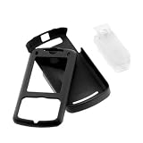Solid Black Rubberized Snap On Hard Case with Belt Clip for AT&T Motorola MOTO Z9 Cell Phone