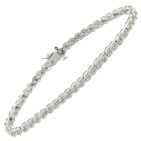 Sterling Silver 1.00 Carat TW Diamond Tennis Bracelet by 
