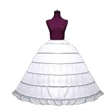 Partygaga Adjustable 6 Bone Hoop Skirt Mega full Renaissance Civil War Skirt Slip
