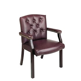 OSP Work Smart Jamestown Oxblood Vinyl Guest / Visitors Chairs TV233JT4