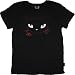 Emily the Strange juniors women's shirt tee Mystery Cat Black