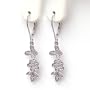 14KWG Diamond Flower Earrings
