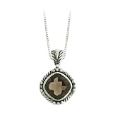Sterling Silver Smoky Topaz Pendant with Chain