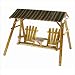 Moon Valley Rustic M123 - Green Stripe Tete-a-Tete Swing Canopy