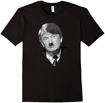 Men's Hitler Trump T-Shirt - Funny Nazi Donald Trump Small Black