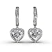 TK Beauty Lovely Swarovski Element Decorate Dorp Earrings With Brass with 18K White Gold plating