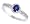 0.44ct Genuine Diamond Sapphire Ring in 14kt White Gold-5