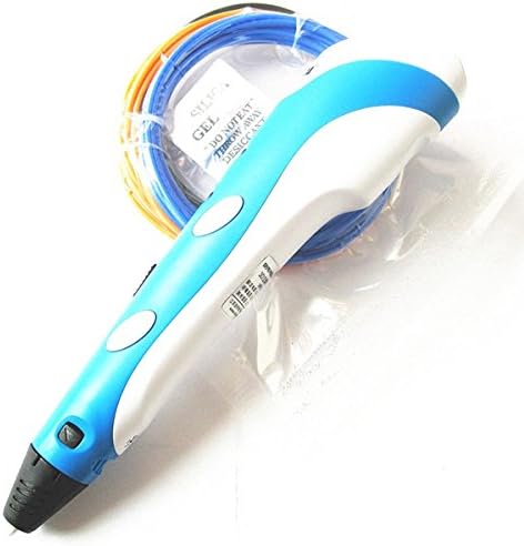 3d Drawing Pen with 15m Free Refill 3d Printing Pen for 3d Drawing + Arts + Crafts Printing Blue Color