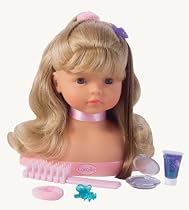 Corolle Hairstyling and Makeup Head - 9" Tall with Rooted Blonde Hair and Blue Eyes