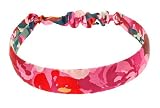 L. Erickson USA Narrow Derby Headwrap 100% Silk - Petunia Silk Print
