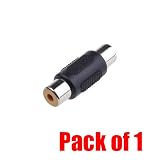 iMBAPrice® Plated RCA Female to RCA Female Coupler Adapter [1 Pack]
