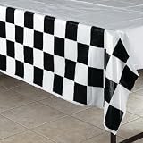 Black & White Checkered Tablecloth - Tableware & Table Covers