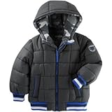 オシュコシュ OSHKOSH/ オシュコシュ キルトパッファ ジャケット チャコール アウターダウンジャケット 12歳【並行輸入】