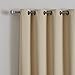 Best Home Fashion Wide Width Thermal Insulated Blackout Curtain - Antique Bronze Grommet Top - Beige - 80