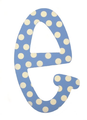 My Baby Sam Polka Dot Letter e, Blue/White